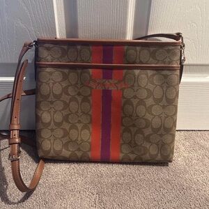 Coach Varsity Stripe File Crossbody Bag